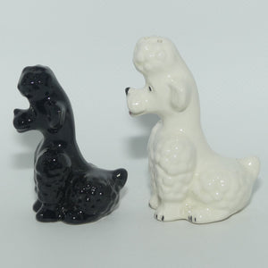 Goebel Germany Black and White Poodle salt and pepper