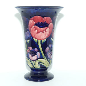 William Moorcroft Poppies 12/12 trumpet vase