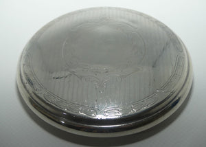 EPBM Plated lid American Pressed Glass base powder bowl or trinket box c.1900