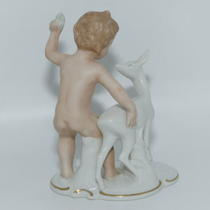 Wallendorf Porcelain figure Putto | Boy with Faun