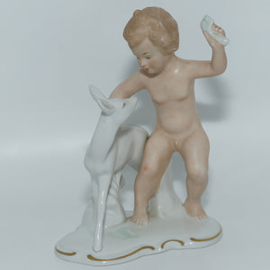 Wallendorf Porcelain figure Putto | Boy with Faun