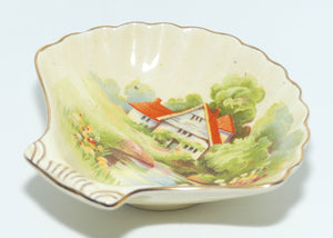 Royal Winton Red Roof Cottage Shell shape pin dish