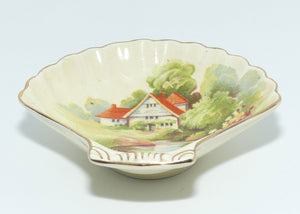 Royal Winton Red Roof Cottage Shell shape pin dish