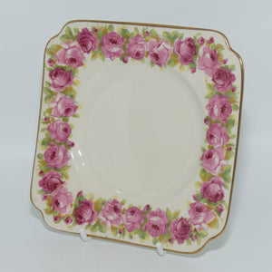 Royal Doulton Raby Rose square tea plate