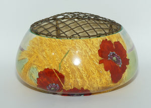 Royal Doulton Poppies in a Cornfield rose bowl with inner grille D5097