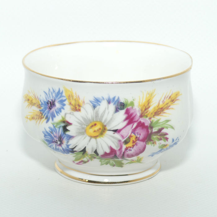 Royal Albert Bone China England Harvest Bouquet pattern sugar bowl | coffee size