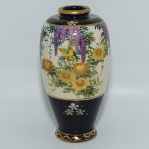Satsuma vase depicting Wisteria by Koshida | late Meiji | Taisho period
