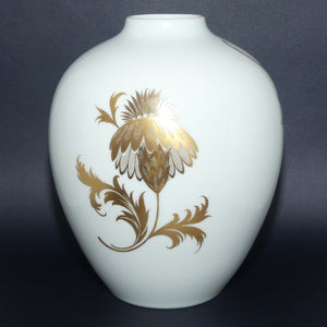 AK Kaiser West Germany floral vase | Serail pattern | Gilt Floral on White