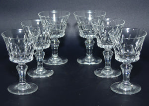 Baccarat France set of 6 Liqueur Glasses | Piccadilly pattern