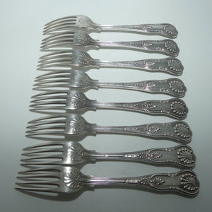 Set of 8 Mappin Brothers Kings pattern A1 Silver Plated dinner forks