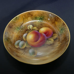 Royal Worcester hand painted fruit pin dish | J Smith