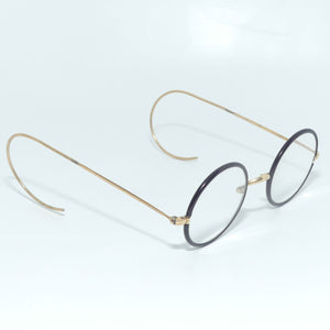 Vintage Gold Plated Round Horn Rim Spectacles in Case | OBAC-W 20 - 10