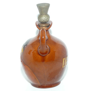 Royal Doulton Kingsware Sporting Squire Globular flask | Red Brown | Dewars Thistle stopper