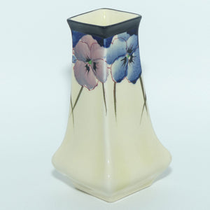 Royal Doulton Pansy with Black Border D4049 | tapering square vase | 7012