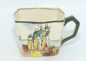 Royal Doulton Fisherfolk of Brittany tea duo | Square shape D4405