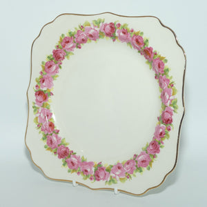 Royal Doulton Raby Rose square plate D5533 | 20cm