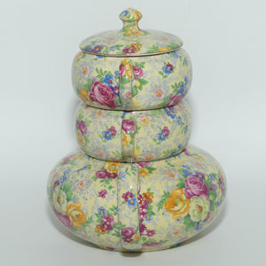 Lord Nelson Ware England Rose Time pattern stacking tea pot set
