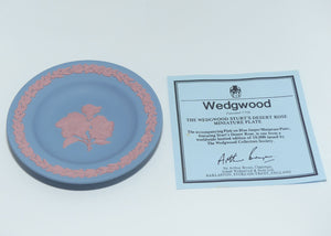 Wedgwood Jasper | Australian Native Flowers | Sturt Desert Rose miniature plate | Boxed | #3