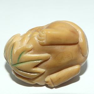 Japanese Carved Tagua Nut | Rat Okimono
