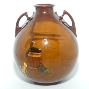Royal Doulton Kingsware Tavern scene vase | Double handles | Ovoid shape