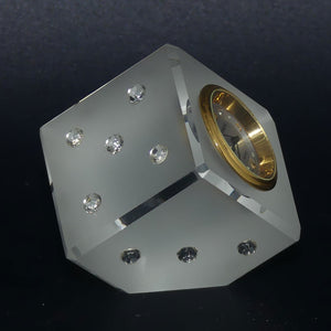 Toneva Crystal Quartz Cube Clock | Encrusted