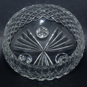Nice quality tri footed Diamond Cut round Crystal bowl