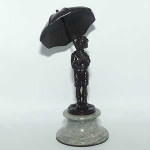 Decorator Cold Cast Bronze | Child under Umbrella | Chiparus style