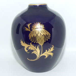 AK Kaiser West Germany ovoid floral vase | Undine Echt Scharffeuer Kobalt