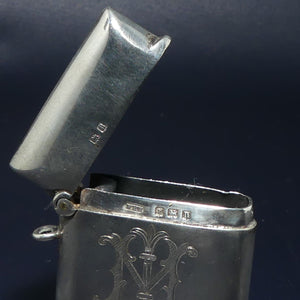 Monogrammed Sterling Silver Vesta Case | Birmingham 1912