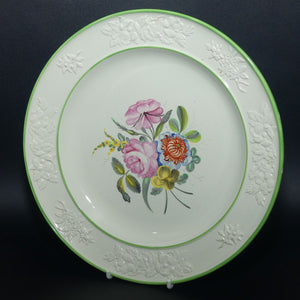 Early Victorian Floral Sprays cabinet plate | Floral motif embossed low relief