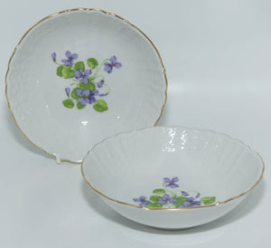 AK Kaiser West Germany pair of Viola pattern sweet dishes