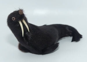 Vintage Inuit Stuffed Toy | Real Fur | Walrus