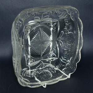 Crown Crystal Glass Co | Square Waratah bowl