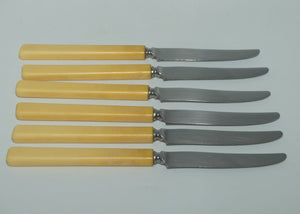 Set of 6 Faux Bone Handle Knives | Serated | Wiltshire Stainless blades