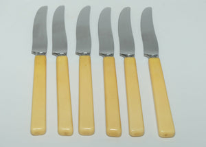 Set of 6 Faux Bone Handle Knives | Serated | Wiltshire Stainless blades