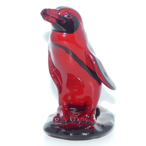 #1287 Royal Doulton Flambe Peruvian Penguin on Rock Small | Noke