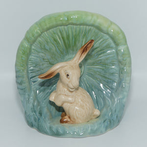 Sylvac #1510 | Lop Ear Rabbit and Mushroom vase | Green and Blue