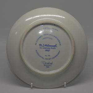 HUM0283 MI Hummel Annual Plate 1987 | Feeding Time