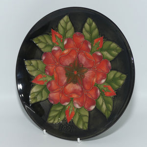 Moorcroft Pottery | Annual Year plate | 1991 Tudor Rose | Ltd Ed