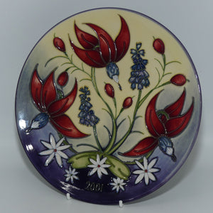 Moorcroft Pottery | Annual Year plate | 2001 Cranberry | Ltd Ed