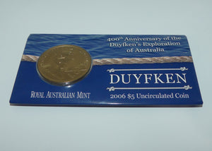 RAM 2006 Uncirculated $5 Coin | Duyfken | 400th Anniversary of the Duyfken's Exploration of Australia 1606 - 2006