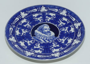 Royal Doulton Tudor Characters Flow Blue plate #2 | Tudor Man