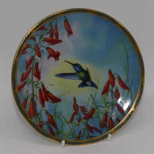 bradex-84-p29-22-3-plate-gems-of-nature-broad-billed-hummingbird-and-penstemon