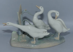 Lladro Three Geese | Three Ducks figure group #4549