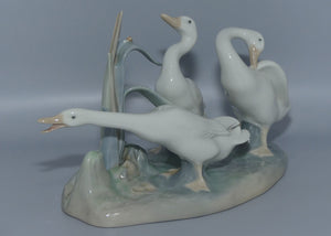 Lladro Three Geese | Three Ducks figure group #4549