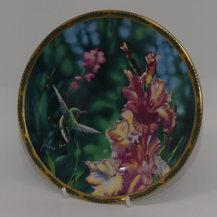Bradex 84 P29 22.4 plate | Gems of Nature | Calliope Hummingbird and Gladioli
