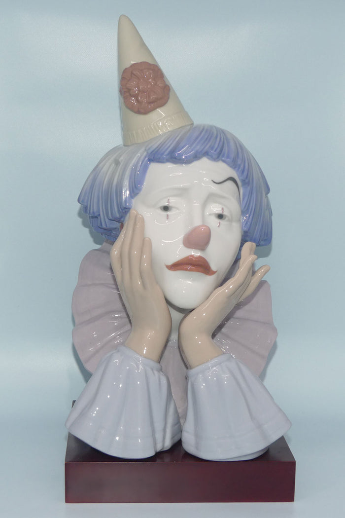 Lladro Clown's Head | Jester | with Box + Base #5129