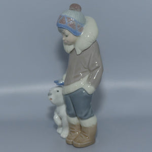 Lladro figure Eskimo Boy with Pet #5238 