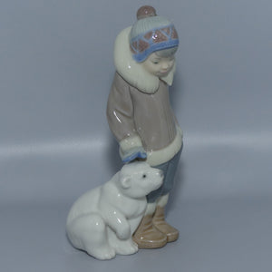 Lladro figure Eskimo Boy with Pet #5238 