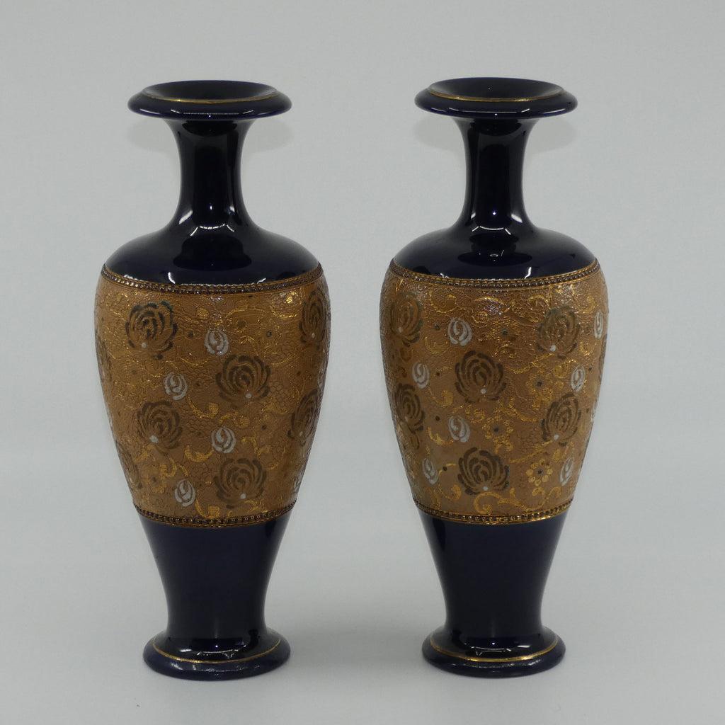 doulton-slaters-pair-of-stoneware-vases-with-white-enamelling-gilt-highlights-stamped-6038